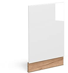 Vicco façade Fame-Line, Blanc Haute Brillance/Chêne de Force doré, 45 cm sans Plan de Travail