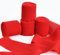 TONIFUL 4 Rollen Seiden-Chiffonband, 3.8 cmx22 m, rote Chiffonbänder, handgefertigtes Fransen-Seidenband, ausgefranste Kanten für Geschenkverpackungen, Brautsträuße, Dekoration, Basteln