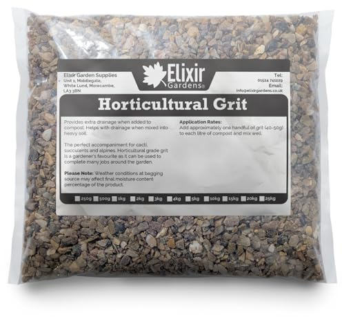 Elixir Gardens Horticultural Potting Grit Lime Free 10kg Bag | For Mixing With Composts & Improving Soil Drainage |