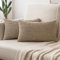 MIULEE 2er Set Kissenbezug Dekokissen Kissenbezüge Kissenhülle Zierkissen Sofakissen Kordsamt Deko Weich Couchkissen Bezug Kissenhüllen für Sofa Wohnzimmer Polsterkissen 40x60 cm Farbe Sand