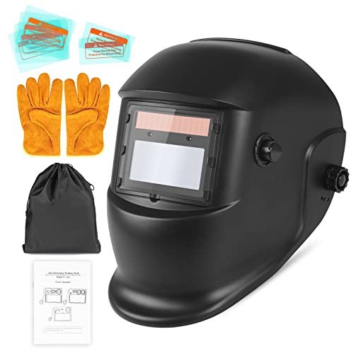 NDUUN Welding True Color Helmet Auto Darkening Hood with Adjustable Shade Range 4/9-13 for TIG MIG ARC Welder Mask