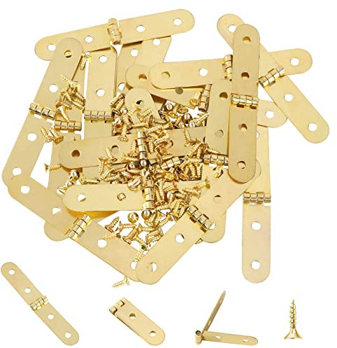 Lot de 20 charnières pliantes à 270 degrés avec vis pour armoire, fenêtre, table pliante, garde-robe, caisse en bois