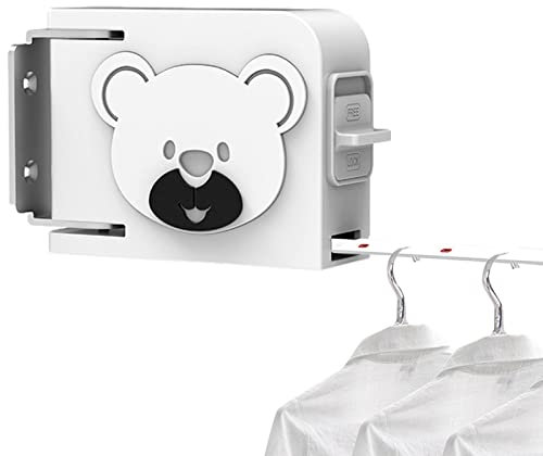 Rosixehird Cuerda de tender extensible para camping, tendedero portátil, tendedero al aire libre, cuerda de tendedero resistente para hoteles, patios, balcones y camping