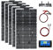 Aysolar 500W 12V Pannello Solare Flessibile Kit 5 pezzi 100W 18V Monocristallino Fotovoltaico Modulo con 50A regolatore solare per Camper, Barca, Auto, Roulotte, Furgone, Casa, batteria