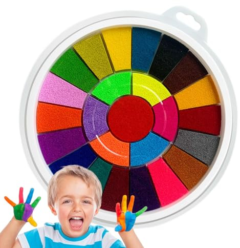 tongfeng Fingerfarben Set Kinder, Kinder UngiftigWaschbar Fingermalfarben Für Kinder Ungiftig Stempelkissen Bunt Fingermalen Mit Buch Für Kinder Ab 2 Jahre Geschenk Für Jungen Und Mädchen