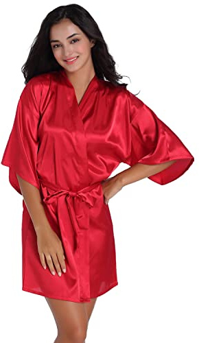 CuteOn Roben für Frauen Seide Robe für Brautjungfern Braut Party S/M/L/XL/XXL