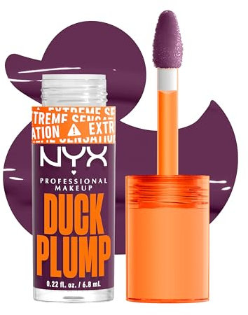 NYX Professional Makeup Duck Plump, Brillo de Labios, Efecto Volumen Instantáneo, Con Jengibre Picante, Fórmula Vegana, Tono: Pure Plump