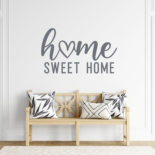 GRAZDesign Wandtattoo Home Sweet Home Aufkleber Deko Wohnzimmer, Flur Wandaufkleber für Wand, Schrank, Tür - 50x30cm / flieder