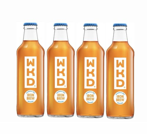 WKD Iron Brew | Original Vodka Mix | 275ml Bottles | 4 Pack | Wicked | Alcopops | Gift Set