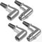 Greluma 4 Pièces Connecteurs XLR à 90 degrés à 3 broches, 2 paires de connecteurs XLR mâle/femelle à angle droit, prise de câble de micro coudé, prise Audio de microphone