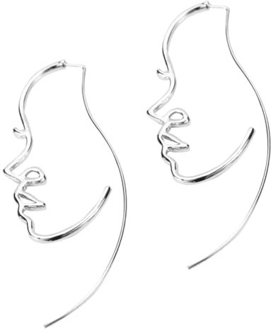 Boucles D'Oreilles Abstraites En Forme De Visage Pour Femme - Accessoire Élégant En Idéal Pour Offrir