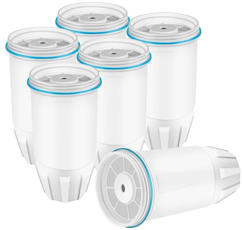 Water Filter Replacement Fits for zero Pitchers and Dispensers, 0 TDS, 6 pack