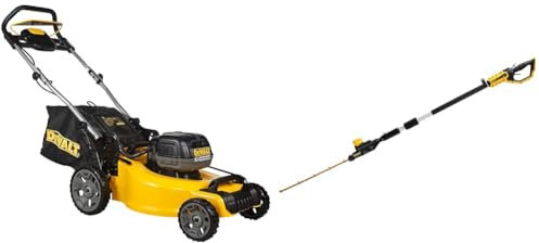 DEWALT - Tondeuse XR Brushless 18V 5Ah Li-ION - DCMW564N-XJ - Tondeuse à Gazon sans Fil & Taille-Haies sur Perche Brushless XR 18V 5Ah Li-ION - Taille Haie Électrique sans Fil