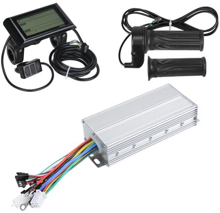 Voilamart Electric Bicycle Bike Conversion Kit for None Speed disaplay Type Change to LCD Display, with Intellegent Controller & Throttle (1500W Controller+LCD+Twist Throttle)