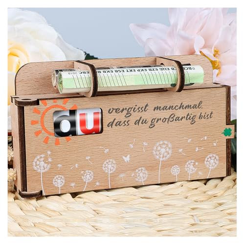 TUZELIYA Du bist Großartig Geschenk - Duplo Schokoriegel-Geschenkbox Deko - Wunscherfüller Geldgeschenk für Beste Freundin Frauen Männer - Aufmunterung Geschenke - OHNE Duplo