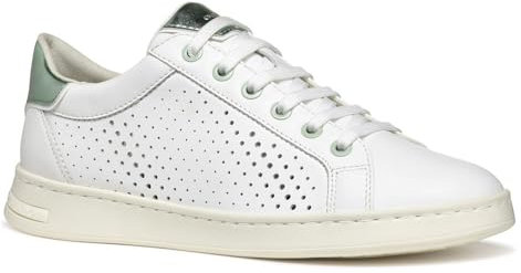 Geox D Jaysen B, Zapatillas Mujer, White/Mint, 38 EU