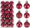 sourcing map Weihnachtskugel-Ornamente, Weihnachtsbaumschmuck, Kugeln, weinrot, 3 cm, für Party, Hochzeit, Urlaub, Weihnachtsdekoration, 36 Stück