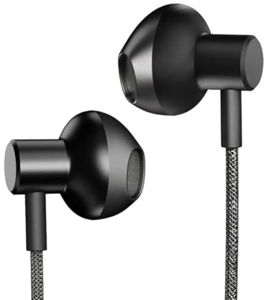 HiFuture MI5 Semi-In-Ear-Kopfhörer mit USB-C-Kabel und Mikrofon, Hi-Res-Sound, Schwarz