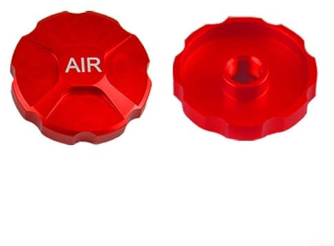 Getdoublerich Stylish Front Fork Cap Protector for Mountain Bikes, Lightweight Aluminum Alloy (Red)