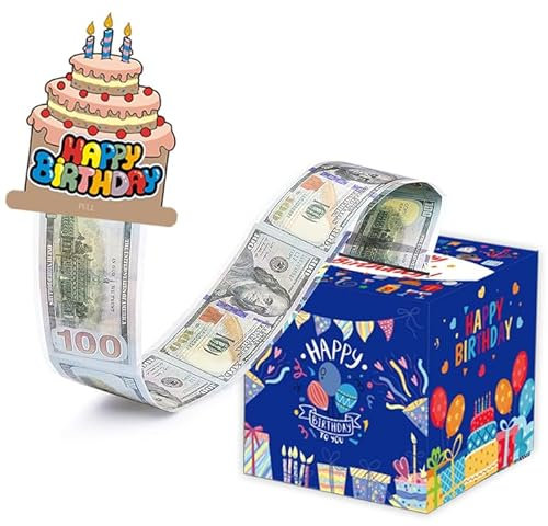 GEHENFRUCHT Geldgeschenk, Happy Birthday Geldgeschenke Box Geschenkbox DIY Geburtstag Geschenkverpackung für Männer, Frauen und Kinder