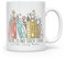 Noble & Page Tazas para amantes de los libros – No such Thing as Too Many Books – Gama de tazas de café impresas a mano para cualquier persona que ama leer – Hermosa taza impresa brillante