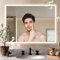 YOLEO Bluetooth Bathroom Mirror with LED Lights, 700x500mm Illuminated Bathroom Mirror, Wall Mounted Vanity Mirror with 3 Colors Dimmable, Anti-Fog, Touch Switch, Waterproof IP44, Horizontal/Vertical