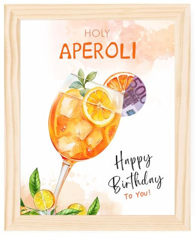 YYSWSAKY Aperol Geldgeschenk Geburtstag, Geldgeschenk Bilderrahmen, Aperol Geschenk für Geburtstag, Kreative Geburtstagsgeschenke