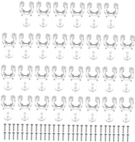 KONTONTY LED Lichtclips Langlebige Befestigung 100 Stück aus Transparentempc Material Hitzebeständige Leuchtstoffröhrenklemme 11-13mm für LED Lichtschläuche Innen und Außen
