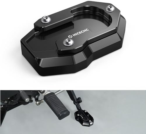 NICECNC Fußständer-Verlängerungs-Pad, Seitenständer, Vergrößerung, Erweiterungspad, Compatible with Harley Sportster S RH1250S 2021–2024, Ersatz für 50000199, Schwarz