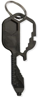 Bojueshaw 24-in-1 Multi Tool,Portable Stainless Steel Key Shaped Pocket Tool,Outdoor Survival Keychain for Outdoor,Camping,Everyday Use(Black)