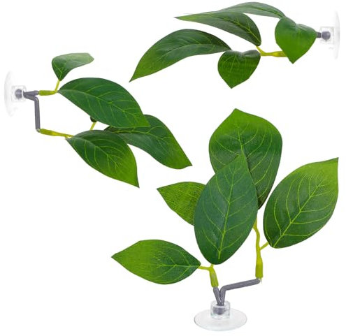 3 Pack Betta Fish Leaf Pad, Betta Leaf Hammock Fish Tank Decorations Aquarium Decor Simulating The Natural Habitat for Sleeping Resting Hiding Playing Breeding with Plastic Suction Cup