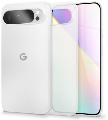 NALIA Ultra Slim Hardcase für Google Pixel 9 Pro XL - Hülle | Weiß Transparent, Vergilbungsschutz, UV-stabiles Polycarbonat, Linsen einzeln umschlossen, Anti-Fingerprint