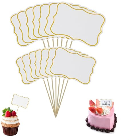 Etiquetas de comida para mesa de bufé, 56 banderas en blanco para palillos de dientes, palillos de cóctel para escribir en mini letreros de pizarra reutilizables para decoración de cupcakes