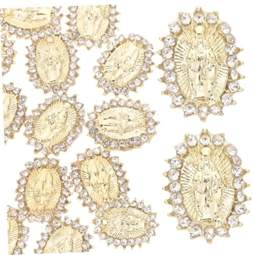 Alipis 30pcs Virgin Mary Nail Charms Alloy Nail Gems for Crafts Lightweight DIY Use