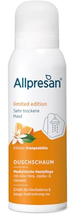 Allpresan Limited Edition Körper Duschschaum ORANGENBLÜTE 125ml | Sehr trockene Haut mit Aloe Vera, Jojoba- & Olivenöl und Orangenblütenduft