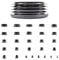 42mm Plastic End Caps, Black Round Tube Inserts, Pack of 4 (See Second Image for Ordering Guide) - Made in Germany