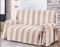 HomeLife Maschinenwaschbare,gestreifte Baumwoll-Sofabezüge,2-Sitzer,Schutz vor Staub,Schmutz,Flecken,Hunde- / Katzenhaar - Gestreift Sessel Beige/Creme