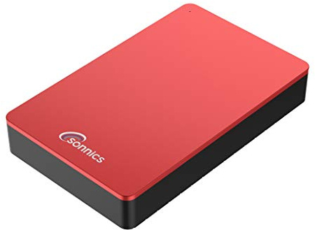 Sonnics 500GB Red External Desktop Hard drive USB 3.0 for use with Windows PC, Mac, Smart tv, XBOX ONE & PS4