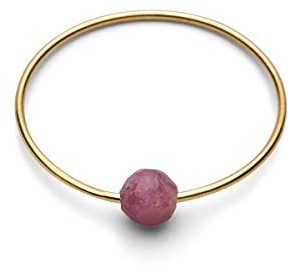 JUKSEREI Damenring Gold Birthstone-Ring Juli Rubin - Geburtsring/Geburtstagsring Ruby Rot Liebe Leidenschaft und Mut - RBSCHJULg-50
