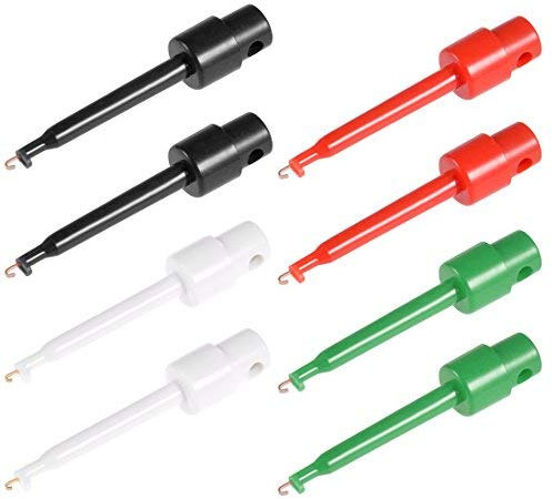 8 Stück 56 mm Länge Test Haken Lötbar für Multimeter PCB Tester Grabber