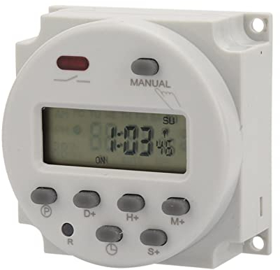 Interrupteur à minuterie à affichage numérique 1S ~ 168 h 5 VA Petit interrupteur à minuterie programmable 7 jours pour commande électronique (220 V CA)