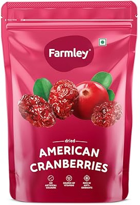 Farmley Frutta secca di mirtilli secchi canadesi 200 g | Alti nutrienti e antiossidanti