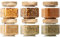 Econovo® Gewürzgläser Set eckig mit Deckel (6-teilig) aus Borosilikatglas, Gewürzdosen Vorratsglas luftdicht, Vorratsdosen Glas-Behälter Set für Gewürze und Lebensmittel 220ml