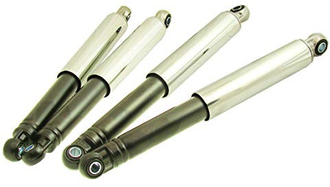 4x Stoßdämpfer Set Vorne + Hinten Schwarz Chrom 310mm für Simson Schwalbe KR51 Star Sperber Habicht