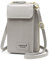 REETEE Sac Téléphone Portable Femmes Portefeuille en Cuir Petit Sac Bandoulière Femme Pochette Telephone Portable, Sac à Main Porte Feuille avec Porte Carte et Bandoulière Amovible(Gris-1)