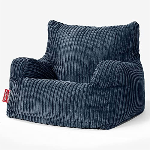 Lounge Pug, Sitzsack Ohrensessel, Cord Marineblau