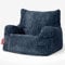 Lounge Pug, Sitzsack Ohrensessel, Cord Marineblau