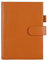 Moterm Leder Cover für A5 Notizbuch - Passt Hobonichi Cousin,Stalogy und Midori MD Planer,mit Stiftschlaufe,Kartenfächer und hintere Tasche (Kiesel-Gebranntes orange)