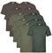 Fruit of the Loom 10 T Shirts Valueweight T Rundhals S M L XL XXL 3XL 4XL 5XL Übergröße Diverse Farbsets auswählbar, 4 Schoko / 3 Olive / 3 Flaschengrün + 1 HL Kauf Notizblock, XXL