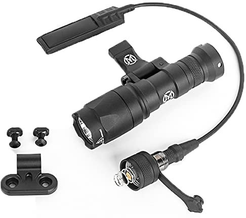 SBGJMY M340A Lampe de poche tactique Torche,600 lumens avec interrupteur de coussin de pression, torche de à montage rotatif pour M lok Keymod et système de rail Picatinny de 20 mm